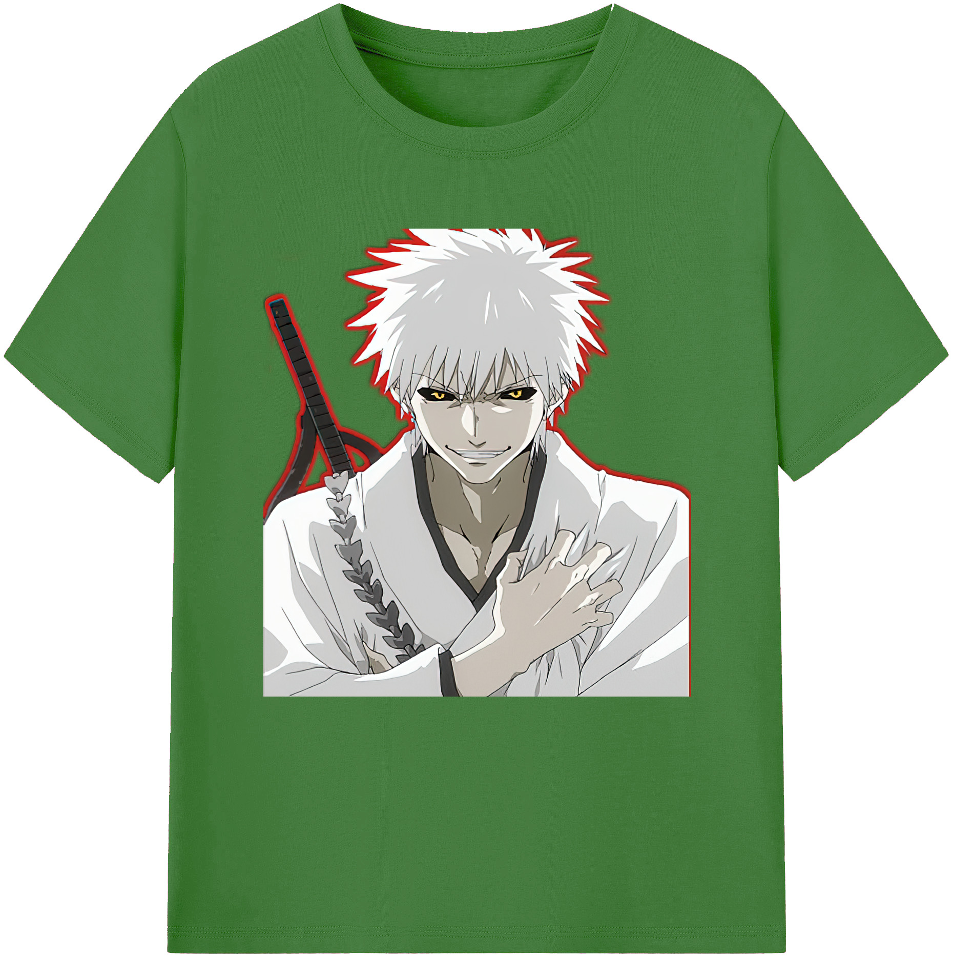 （画像用） ブリーチ 黒崎一護（くろさき いちご）BLEACH Kurosaki Ichigo レディースカジュアルプリントTシャツ（綿100％）